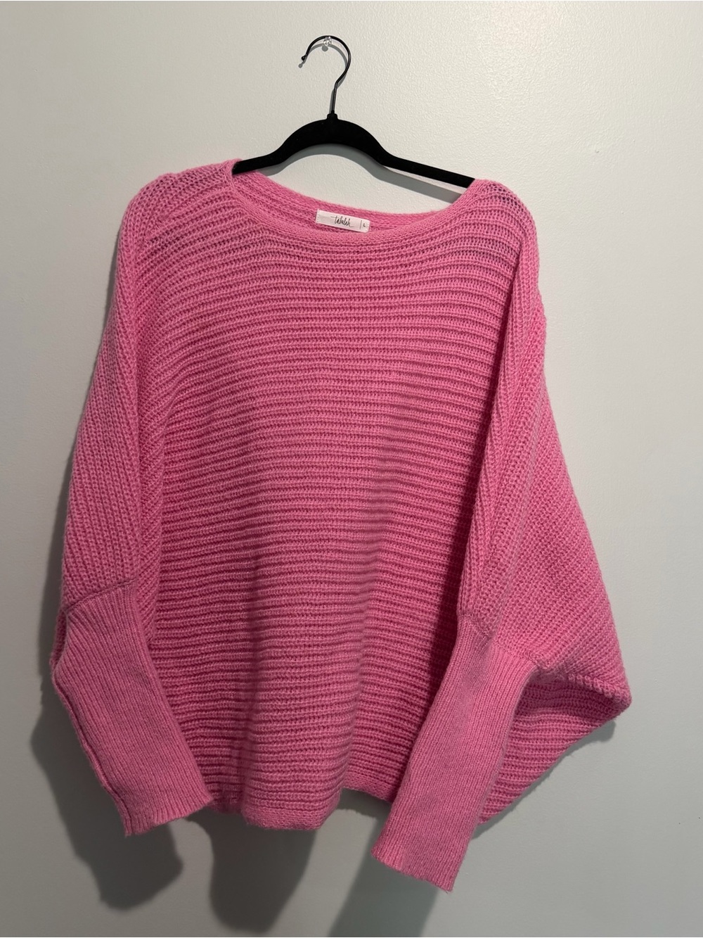 Shop Talulah Pink Oversized Ribbed Knit Sweater L